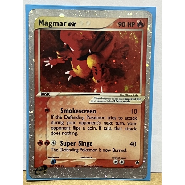 Pokemon TCG - Magmar ex 100/109 Rare Holo EX Ruby Sapphire (Light ...