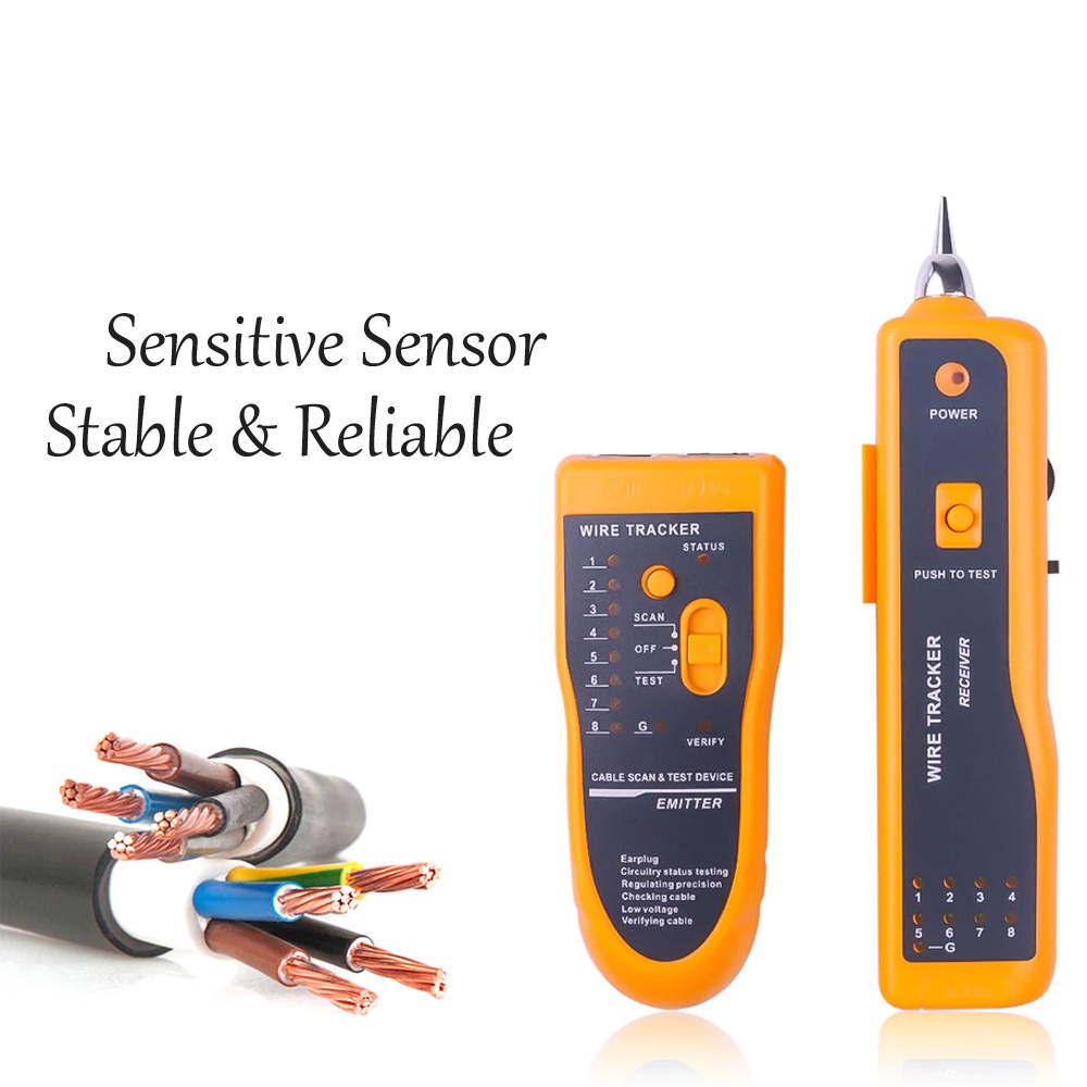 Cable Telephone Line Wire Tracker Network RJ11 RJ45 Tester Detector ...