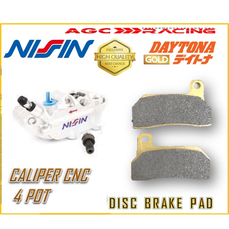 NISSIN CALIPER DISC BRAKE PADS CALIPER 4 POT GOLD QUALITY Shopee Malaysia
