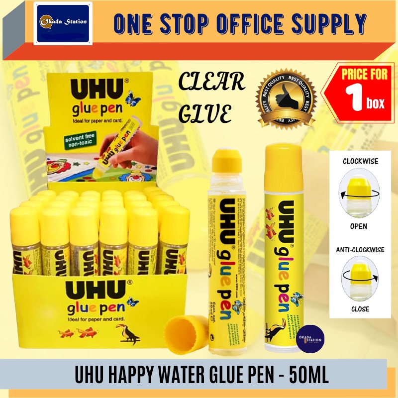 UHU Water Glue (50ml) / Glue Pen / Liquid Paper Glue Pen / Liquid Glue
