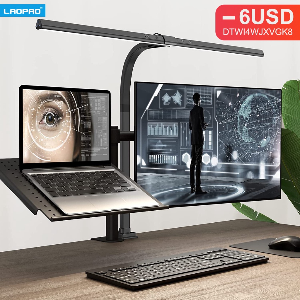 LAOPAO Double Head LED Desk Lamp EU/US Architect Desk Lamps Office 24W ...