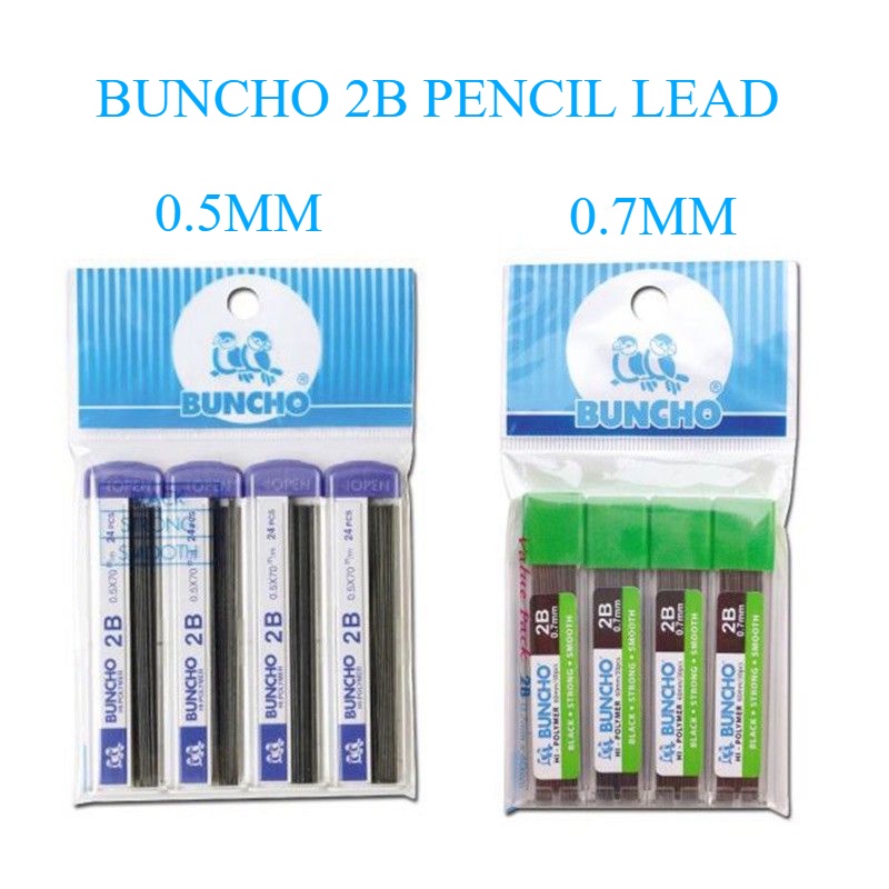 BUNCHO HI-POLYMER 2B PENCIL LEAD 0.5MM/0.7MM | Shopee Malaysia