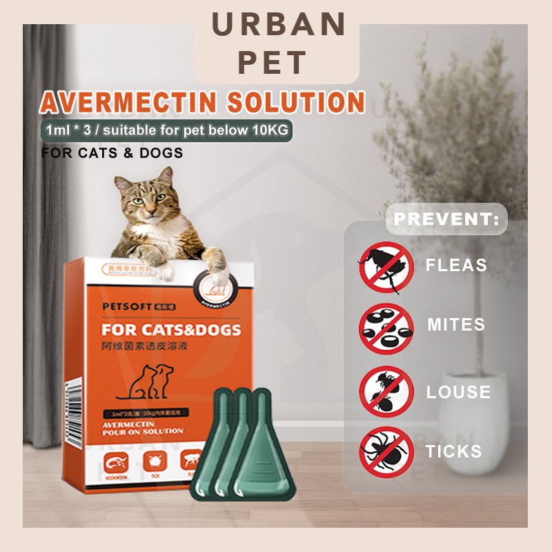 Ready Stock Pet AntiFleas Tick Medicine for Cats and Dogs Ubat Kutu