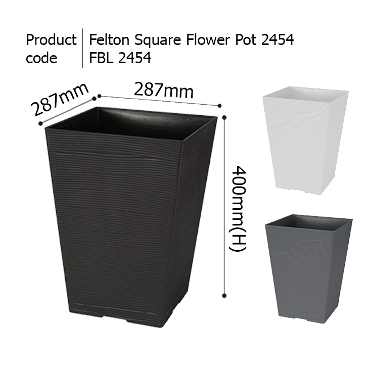 FELTON ROUND FLOWER POT 2454 /PASU BUNGA BULAT PLASTIC 2454_FOR INDOOR ...