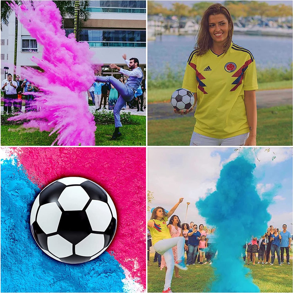 Gender Reveal Exploding Powder Soccer Ball with Blue And Pink Powder ...