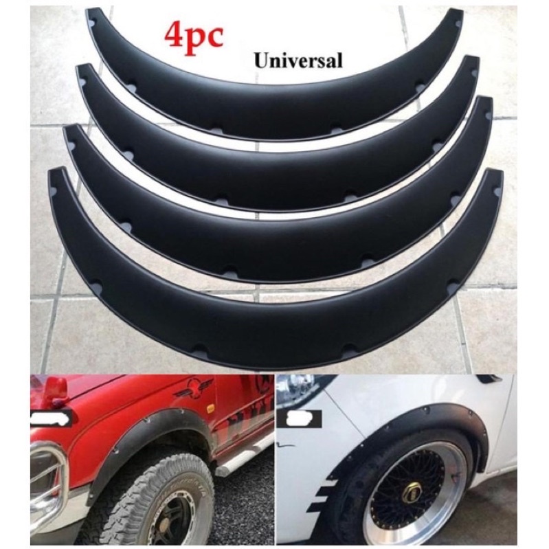 WIRA 4PC SMALL FENDER WHEEL ARCH FLARE COVER EXTRA WIDE BODY (MATERIAL