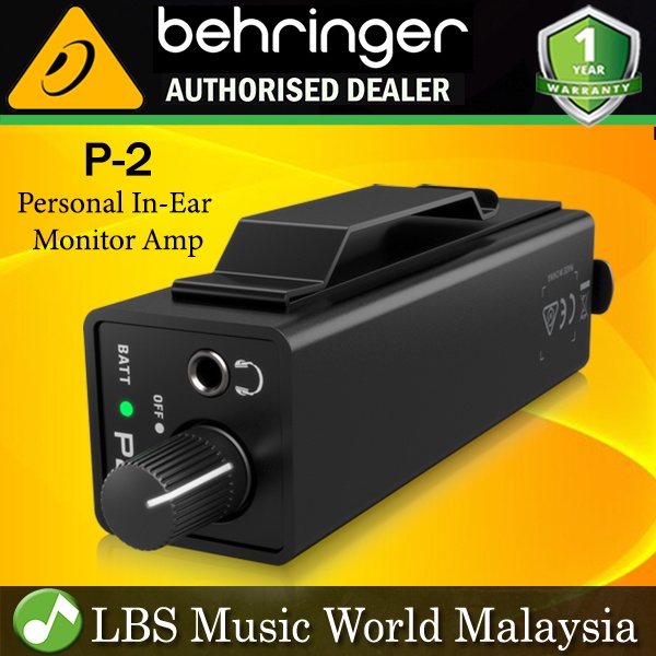 Behringer P-2 Powerplay Ultra Compact Personal In Ear In-Ear Monitor ...