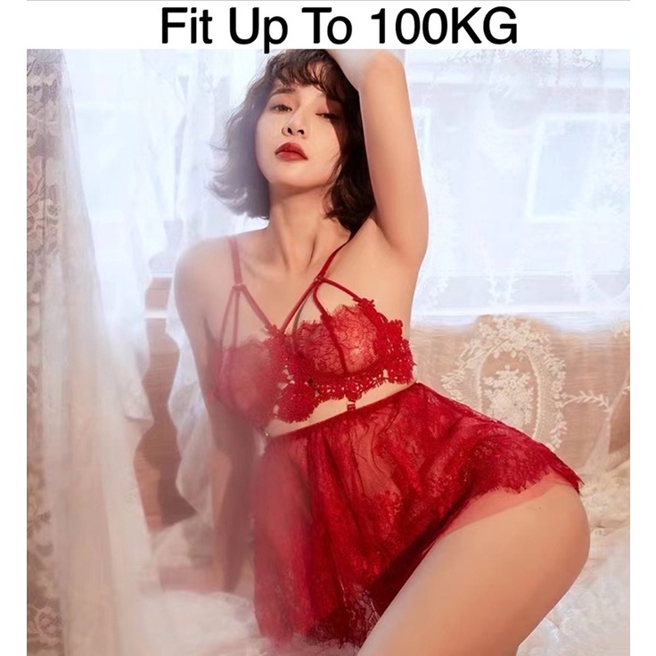 💕Plus Size Sexy Nightwear 💕Baju Tidur Seksi Can fit up to 100KG