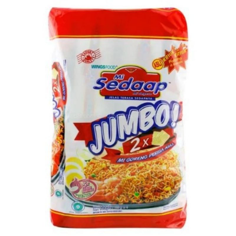 Mi Sedaap Jumbo Original Mi Goreng Instant Noodle 4 Pack x 139g