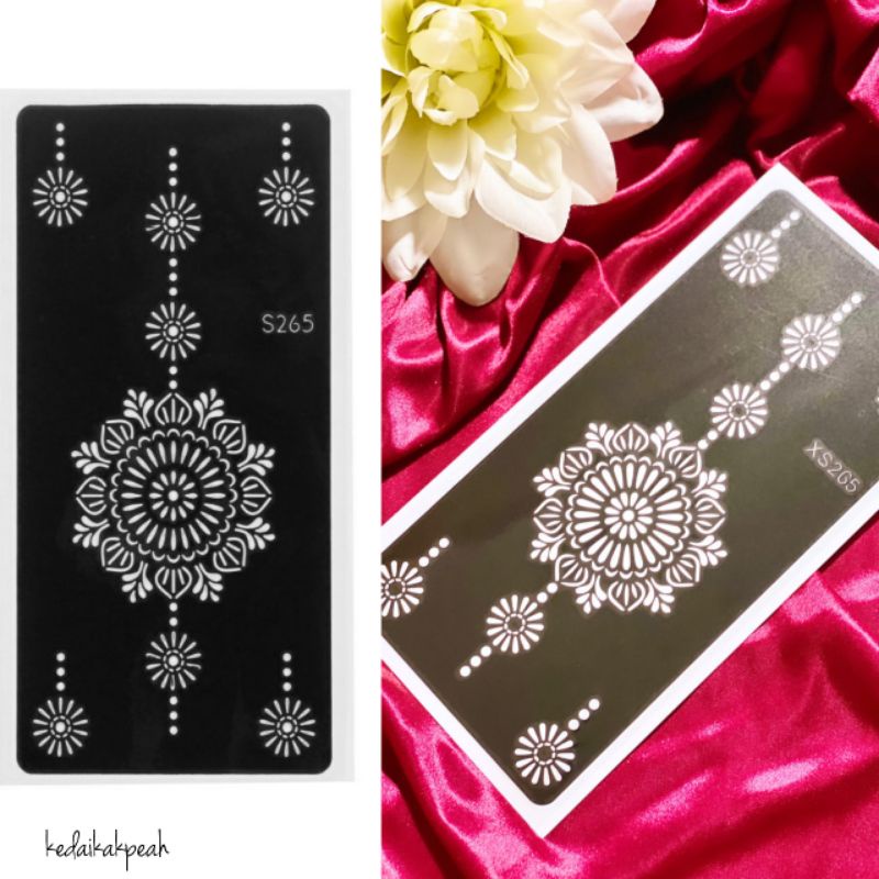Ready Stock STICKER INAI Corak Cantik Simple GLITTER HENNA Template ...