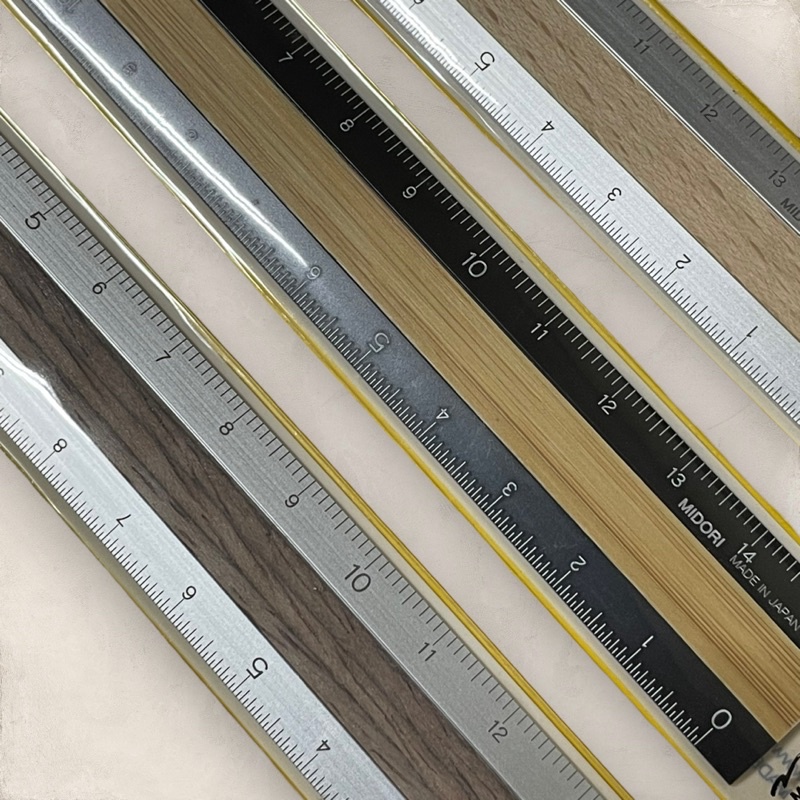 Wood Grain Ruler Made In Japan Stationery Style Aluminum Metal | Shopee ...
