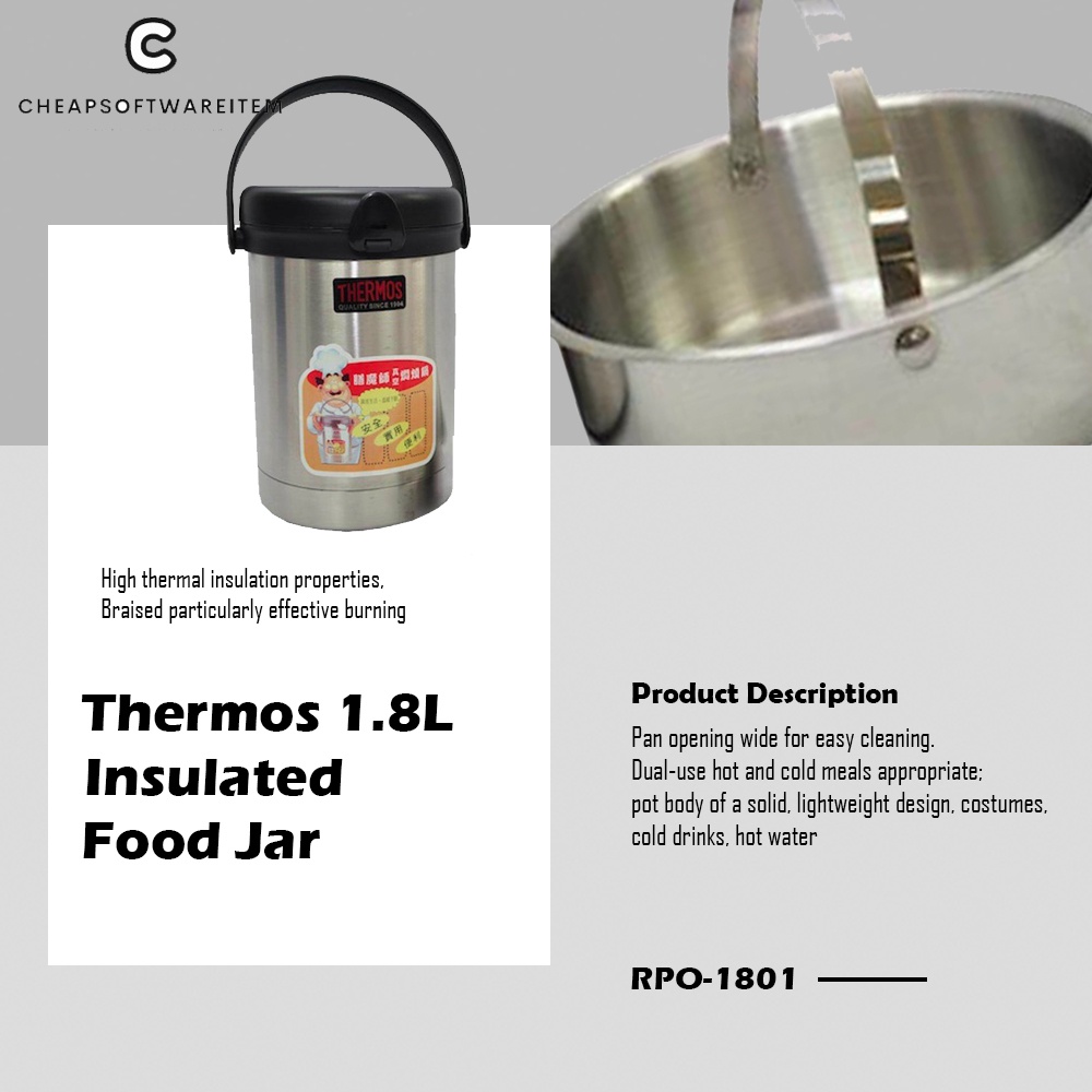 Thermos 1.8 l food hot sale jar