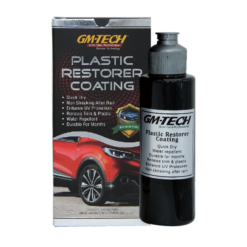 GMTECH PLASTIC RESTORER COATING BLACK TRIM PROTECTANT e100ML
