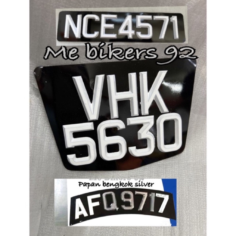 (ORDER) NUMBER PLATE BESI PUTIH BELAKANG RIBET Ready Stock Latest ...
