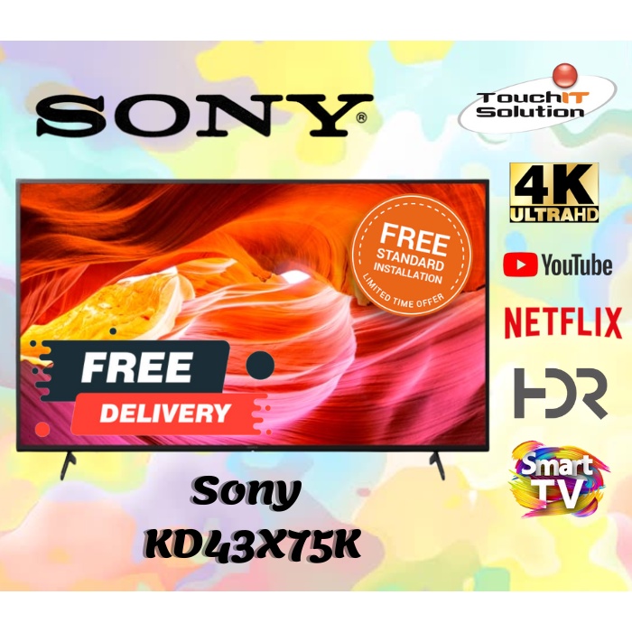 Sony 43" 43X75K 4K Ultra HD High Dynamic Range (HDR) Smart TV X75K
