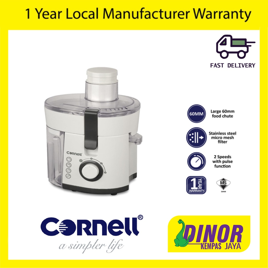 CORNELL 3-IN-1 JUICE EXTRACTOR 350W 2 Speeds with Pulse Function CJX ...