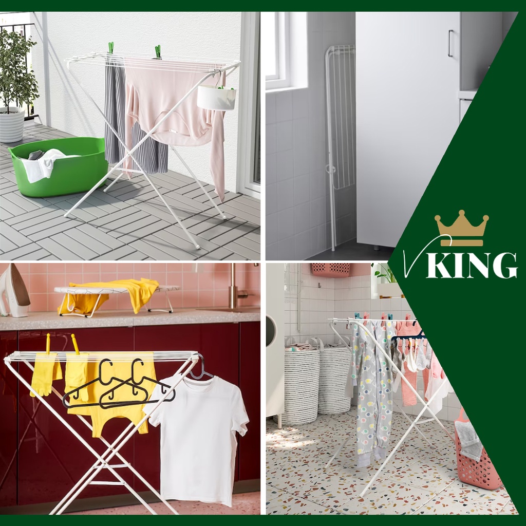 IKEA DRYING RACK MULIG DRYING RACK UNIT RAK MENGERING IKEA WHITE CLOTHES RACK CLOTHES DRYING