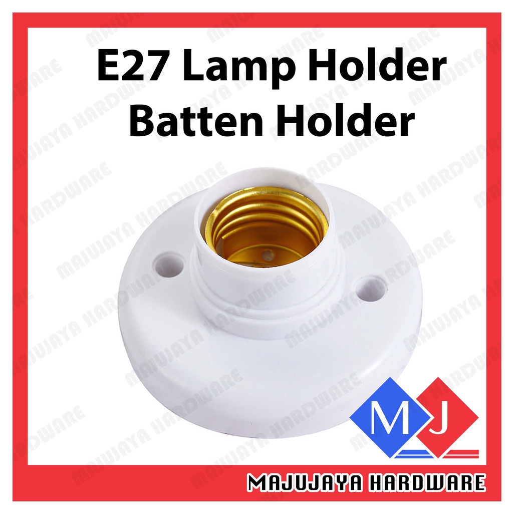 E27 Batten Lamp Holder Socket Light Bulb Holder Base White Lamp Holder
