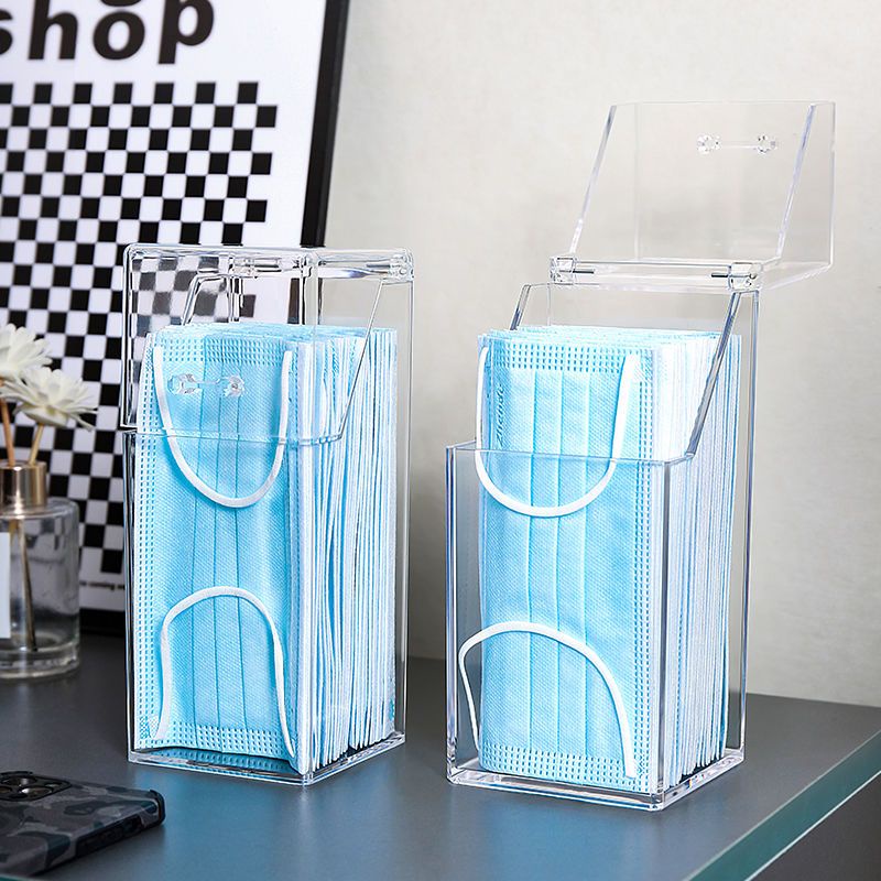 Mask Storage Box Largecapacity Transparent Storage Box Household Mouth