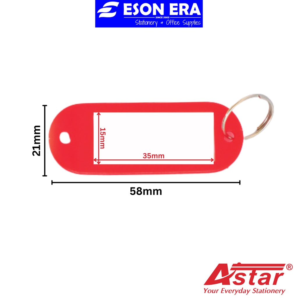 Astar Key Tag B13 50pcs/drum Key Chain Tag Kunci Keychain | Shopee Malaysia