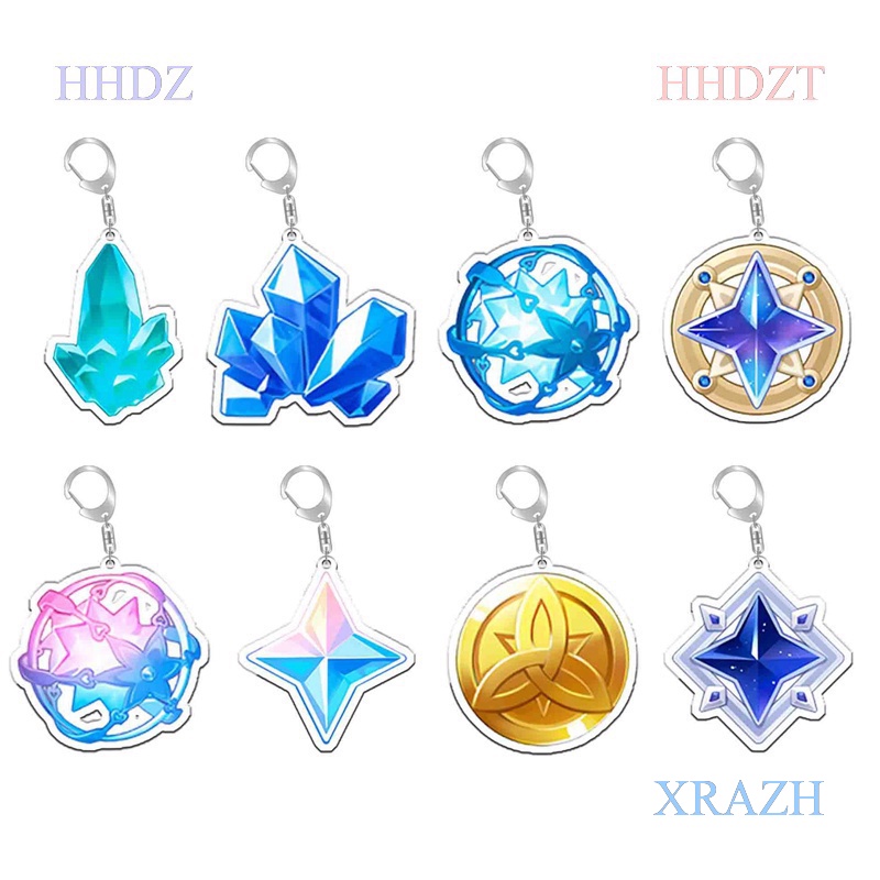 XRMY Anime Genshin Impact Keychain Element Vision God's Eye Mondstadt