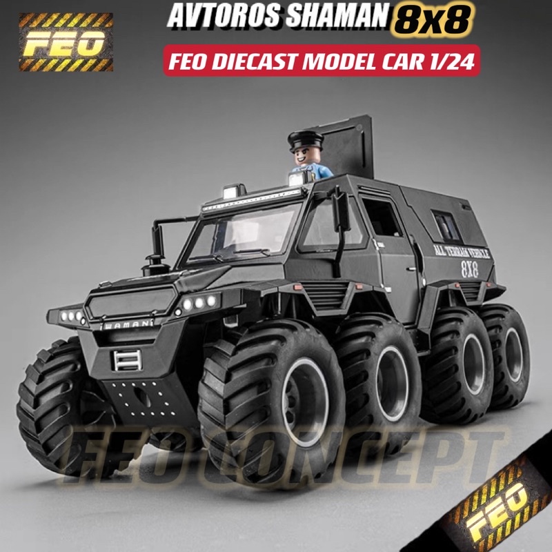 FEO 1/24 Avtoros Shaman ATV 8x8 Truck Diecast Car Model Alloy Car ...
