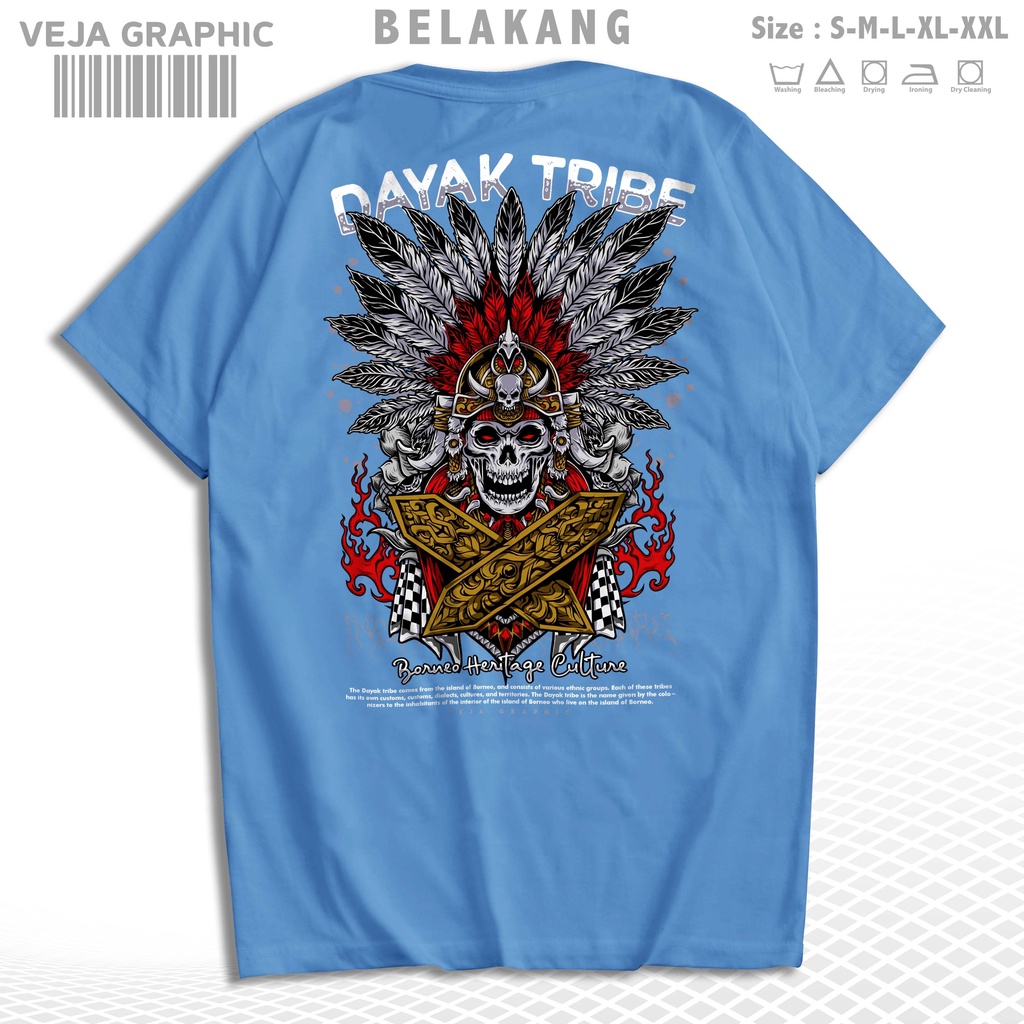 VEJAGRAPHIC Dayak Tribe Borneo Heritage T-Shirt Indonesian
