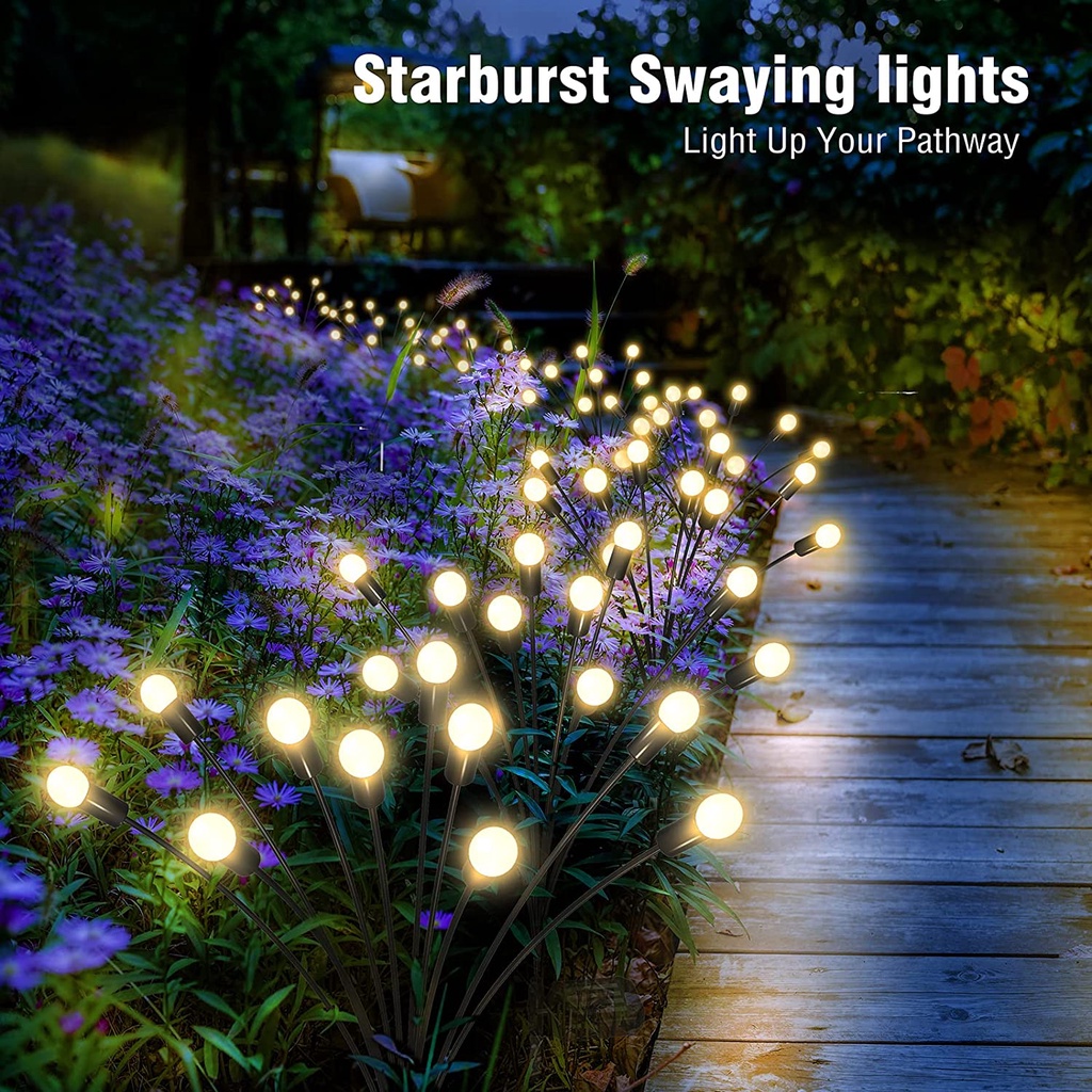 12/10LED Solar Firefly Lights Outdoor Solar Lights Waterproof LED Solar