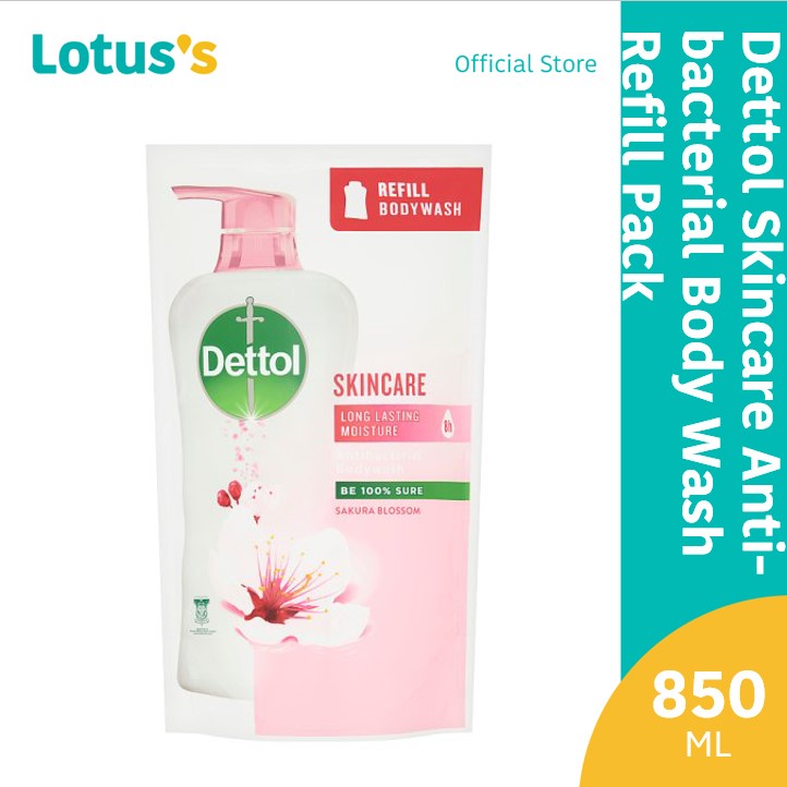 Dettol Skincare AntiBacterial Body Wash Refill Pack (850Ml) Shopee