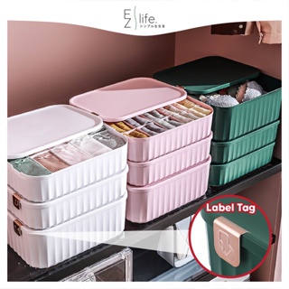 A Multi-compartment Storage Box Pp Socks And Underwear Storage Box For Home  Dormitories Can Be Stacked Storage Boxes