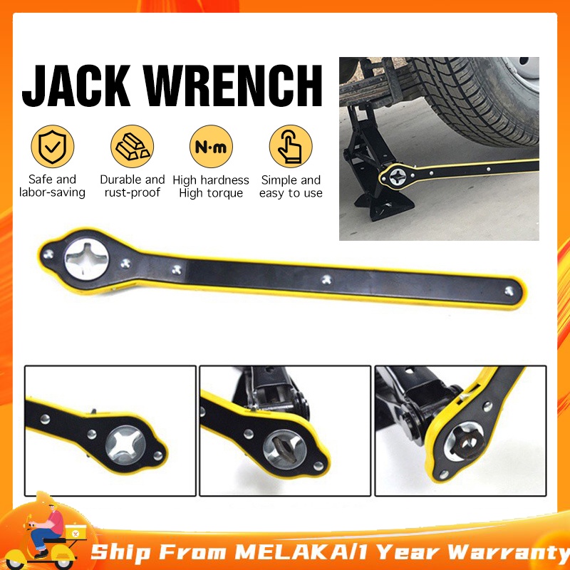 Car Scissor Ratchet Wrench Jack Garage Tire Wheel Lug Wrench Labor