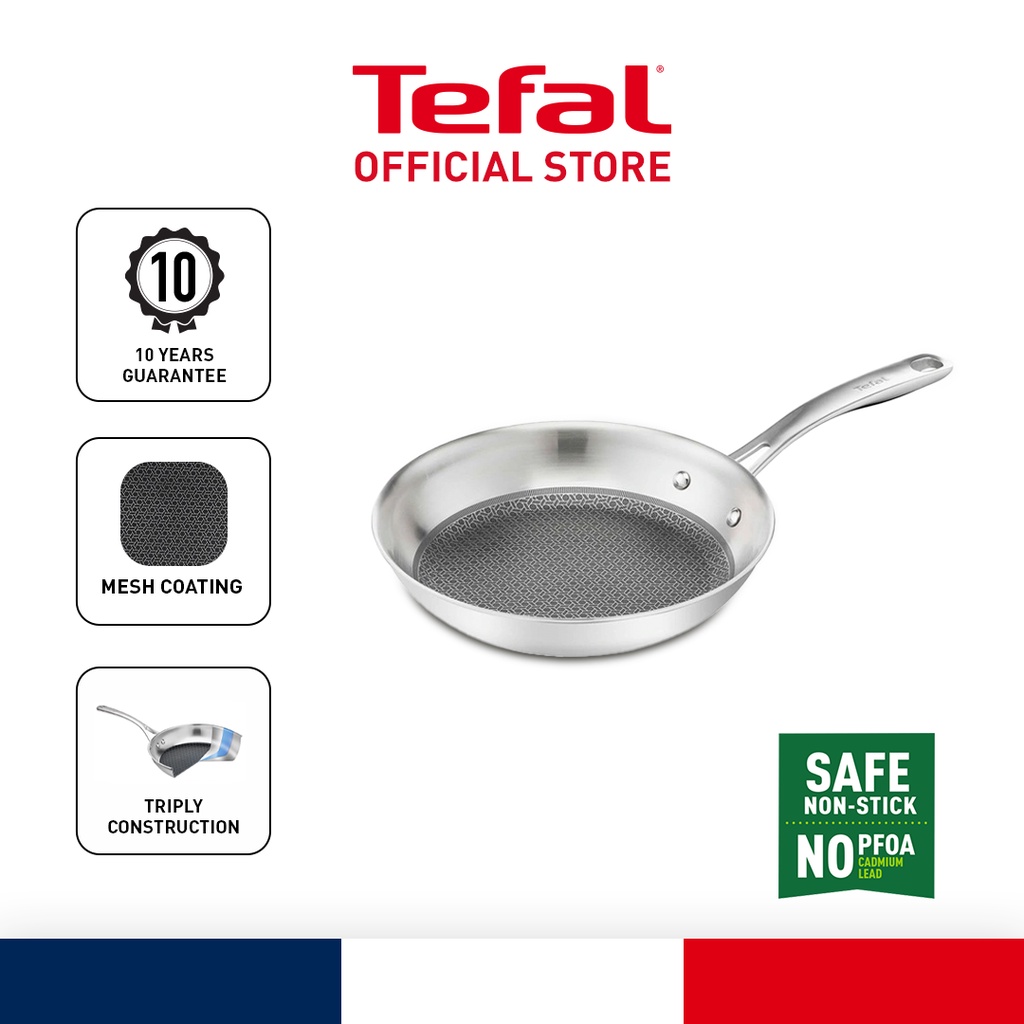 Tefal Eternal Frypan 28cm (Coated stainless steel pan, Scratch