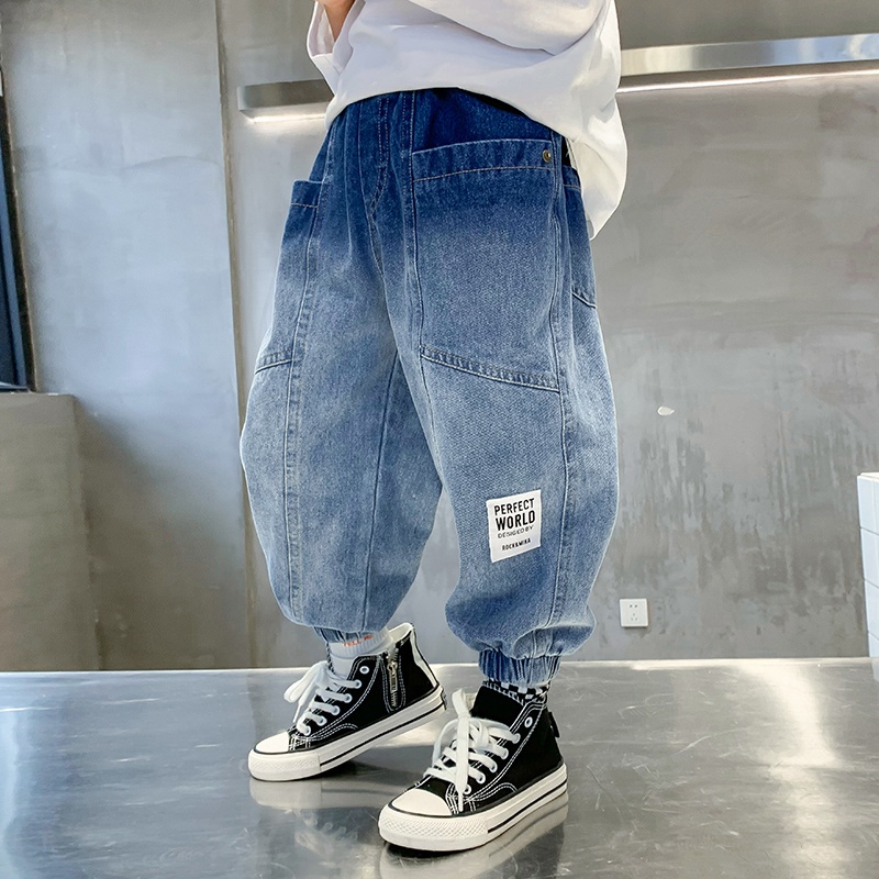 Children Jeans New Style kid's Clothing Boys Girls Japanese Gradient ...