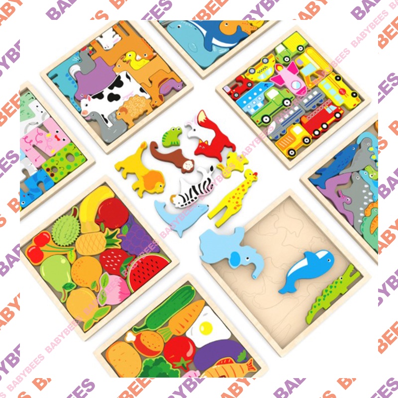 BabyBeesMY Kids Early Learning Montessori toys Wooden Number Puzzle ...