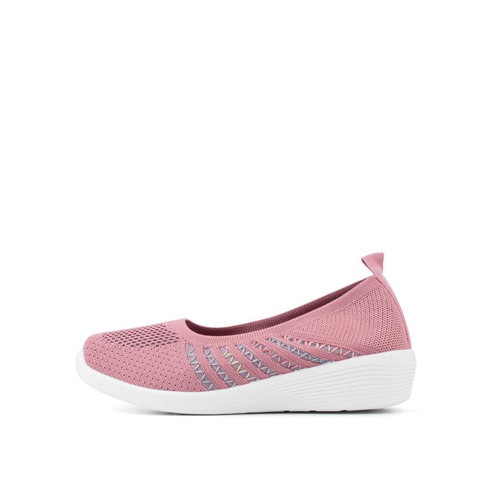 LARRIE Kasut Perempuan Pink Flexible Casual Sporty Sneakers Women ...