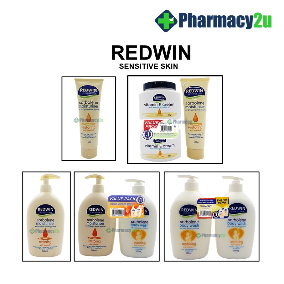 REDWIN SENSITIVE SKIN VITAMIN E CREAM/ SORBOLENE MOISTURISER/ SORBOLENE
