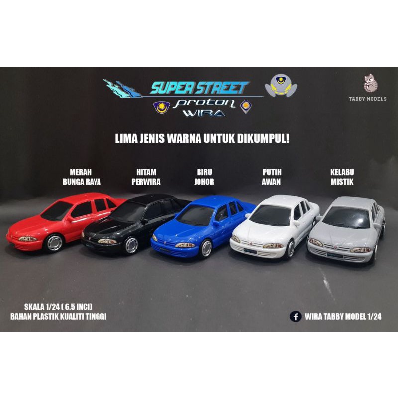 Tabby Model Wira Replica Scale 1/24 Super Street ( set of 5pcs ...