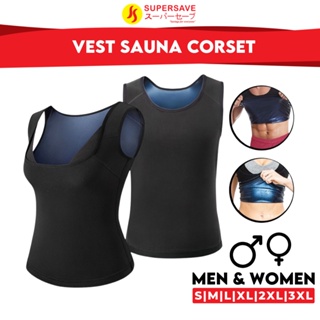 SUPERSAVE Women Men Sauna Corset Shaper Vest Trainer Belt Polymer Sweat Fat  Burning Shapewear Weightlost Slimming Suit
