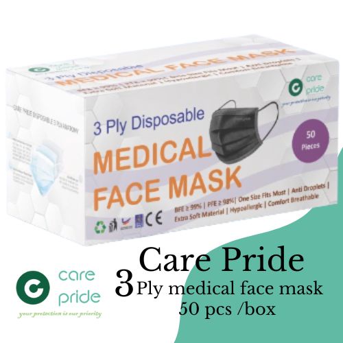 CARE PRIDE 3PLY MEDICAL FACE MASK WITH SIRIM CERTIFICATE MADE IN