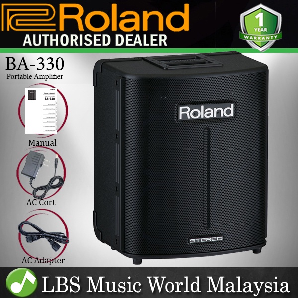 Roland BA-330 Portable Amplifier Battery Powered Stereo PA System ...