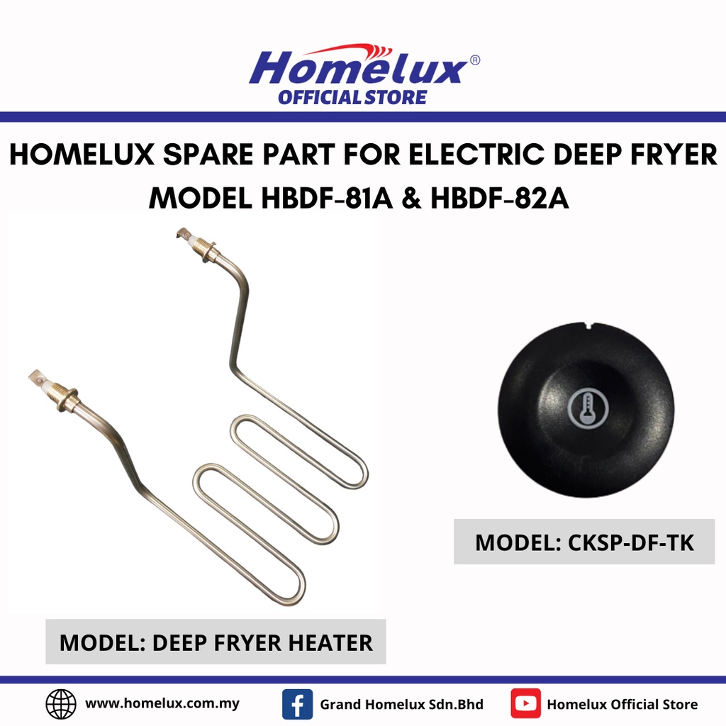 Homelux Spare Part for Electric Deep Fryer Model HBDF81A & HBDF82A