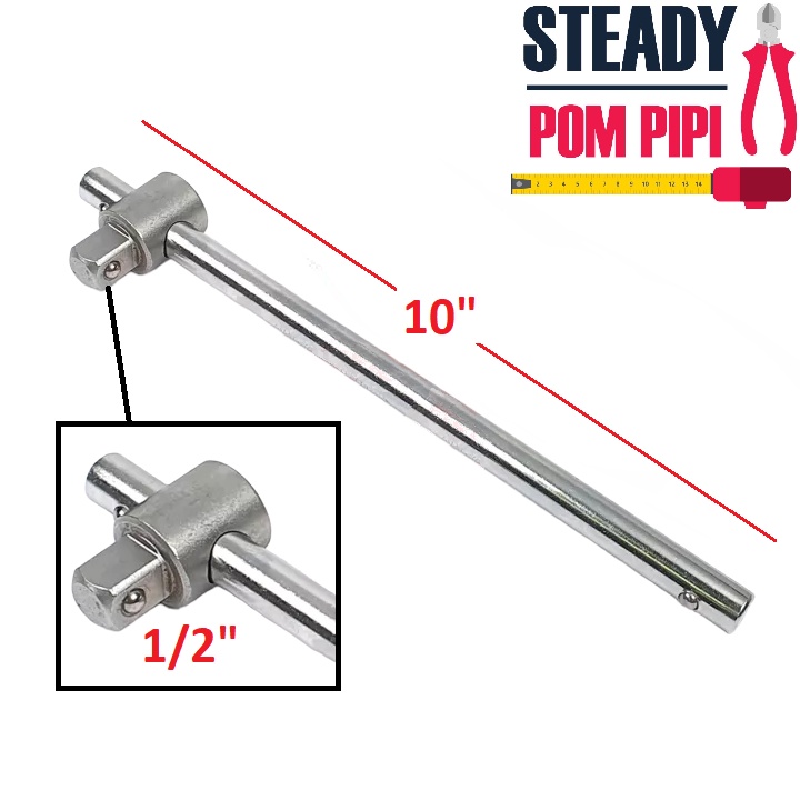 1/2" X 10'" RATCHET SLIDING BAR / SLIDING THANDLE / SLIDING RATCHET T WRENCH / CRV SLIDING T