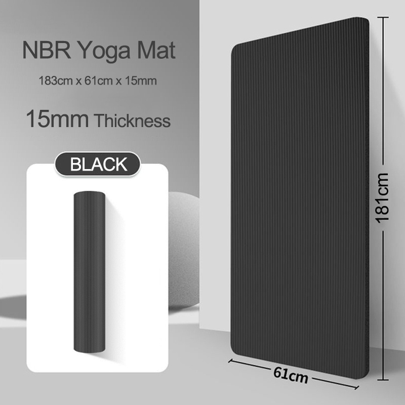 【No.1 Best selling】 NBR/TPE Yoga Mat 10/15MM Soft High Density EXTRA