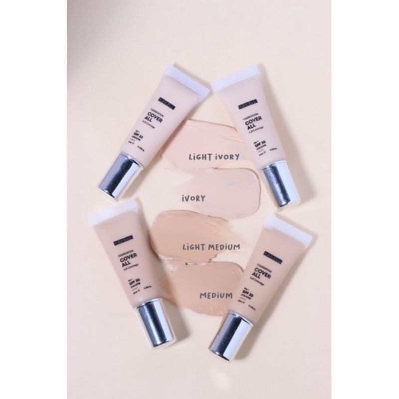 FOUNDATION COVER ALL 10ML FULL COVERAGE FOUNDATION KAK ELL HQ Shopee