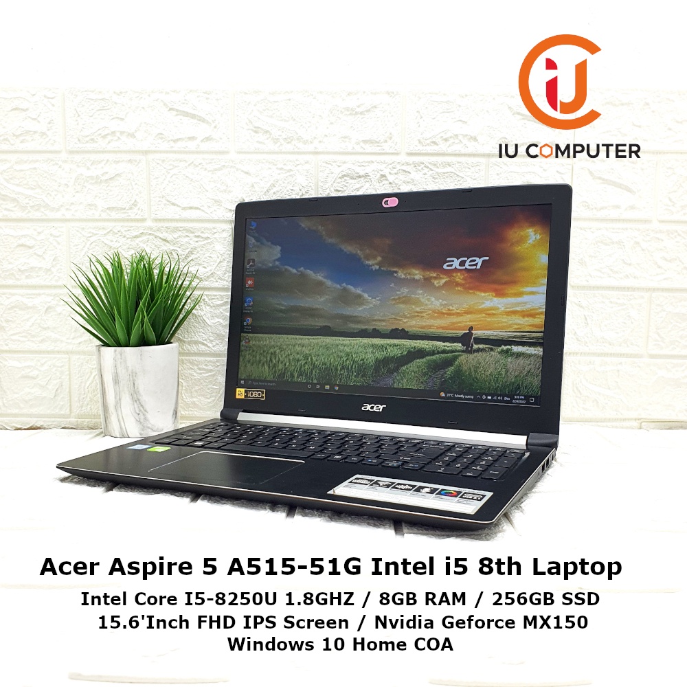 PC Portable Acer Aspire 5 15,6″ – I5 2.5GHz, RAM 8Go, SSD 500Go, MX150, Quasi Neuf