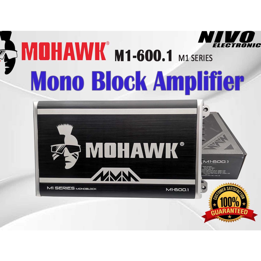 Mohawk Car M1 Series 1 Channel (M1600.1) Mono Block Power Amplifier