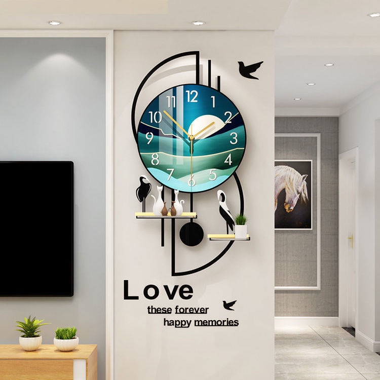 [Wall clock+ free shipping] jam dinding/jam, creative art atmosphere ...