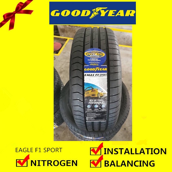 Goodyear Eagle F1 Sport Tyre Tayar Tire (With Installation) 215/45R18