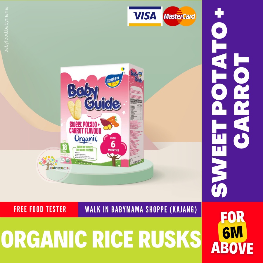 TENTEN LUBUK MAKANAN BAYI BABY FOOD ORGANIC RICE RUSKS SWEET