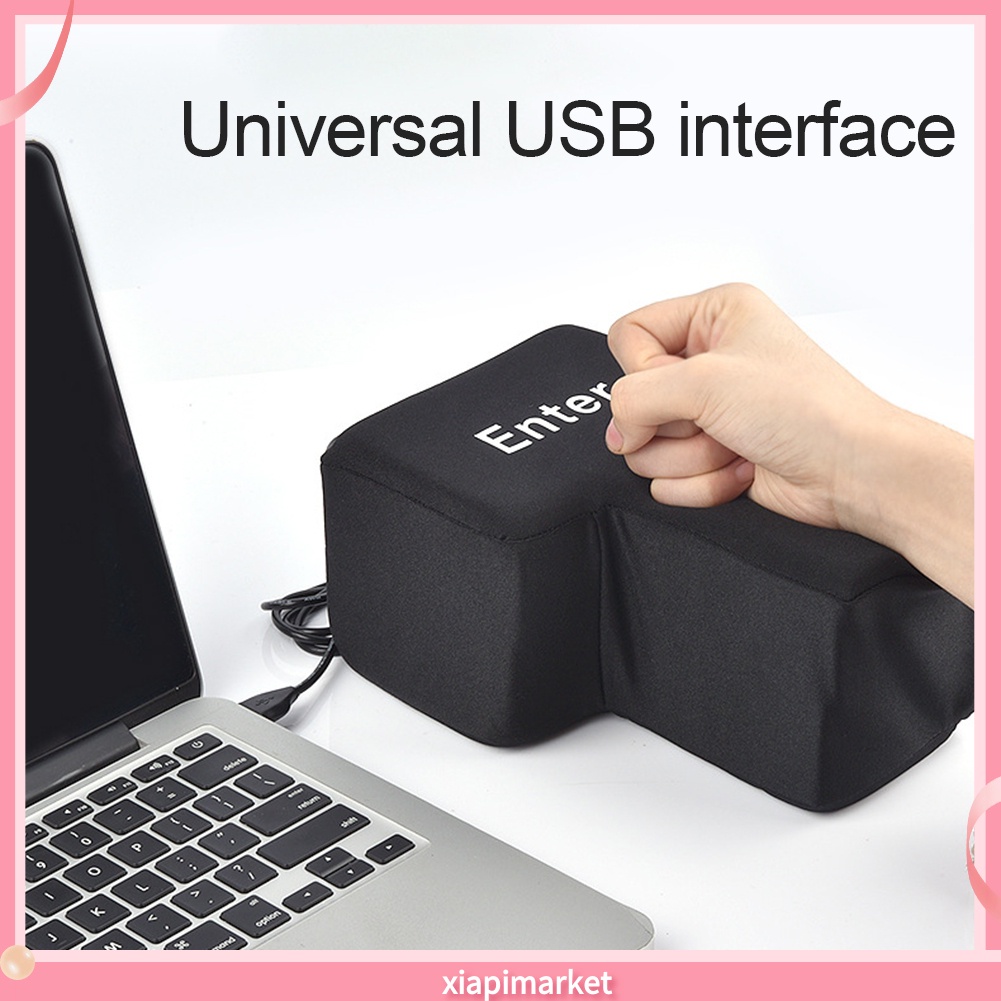 XP Funny Big Enter Key Stress Relief Home Office Desktop USB Rest Pillow Cushion